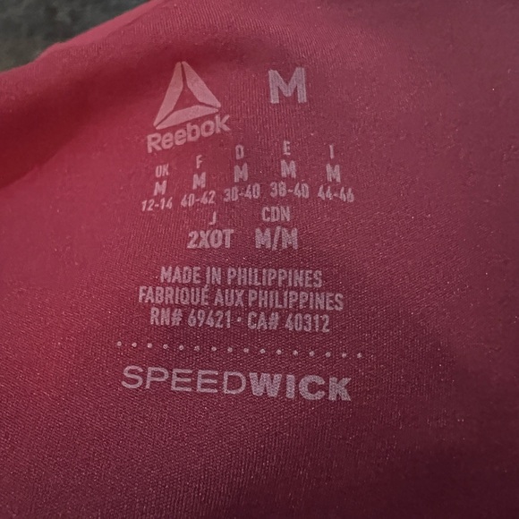 Reebok Burgundy Leggings - Picture 4 of 9